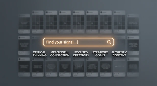 Abstract cover image for "Why Your 50 Reels Are Worth Less Than 5 Ranked Keywords"